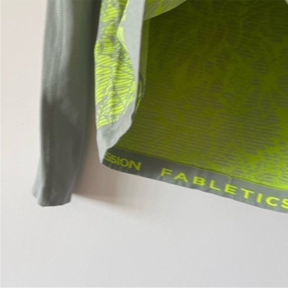 Fabletics gray/neon full zipper jacket. Medium - Picture 8 of 9